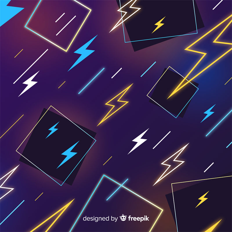Lightning Elements Power Electrocity Signs - Illustration Logo design Download -  