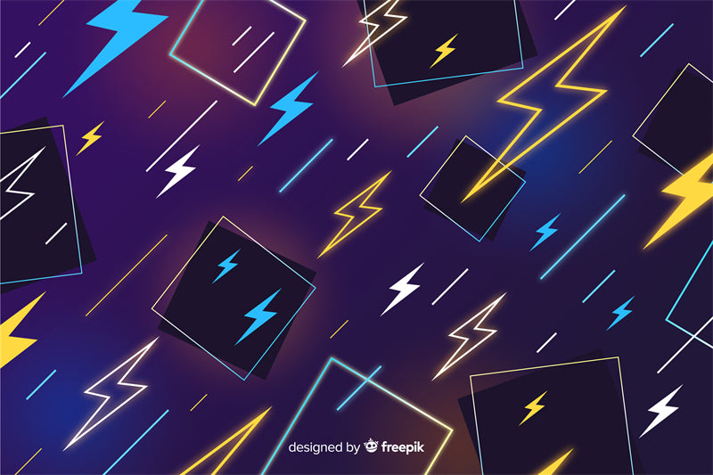 Lightning Elements Power Electrocity Signs - Illustration Logo design Download -  