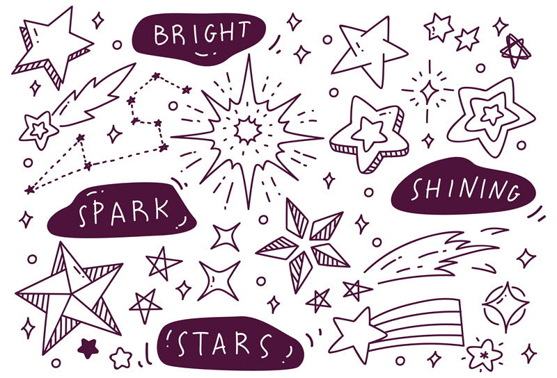 Star Elements -  Vintage -Vector -Star Ornaments - decoration