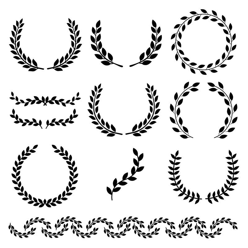Collection de dessins vectoriels de branches et de couronnes à télécharger gratuitement - Illustration Décor PNG/PSD/JPG