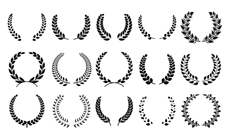 Collection de dessins vectoriels de branches et de couronnes à télécharger gratuitement - Illustration Décor PNG/PSD/JPG