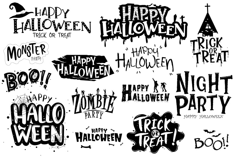 Joyeux Halloween - Crâne de chauve-souris, zombie, citrouille, fantôme, RIP, nuit effrayante, offres spéciales, soldes - Éléments, clips d'icônes Png/JPG/Téléchargement gratuit