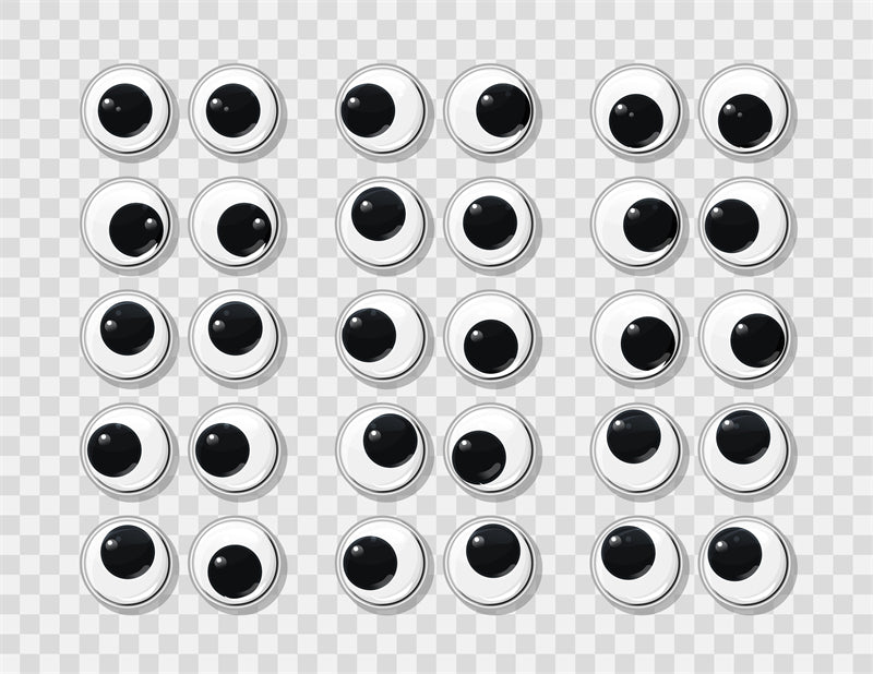 Clips d'yeux de dessin animé à la main - Visage de dessin animé - Globe oculaire de dessin animé - Halloween