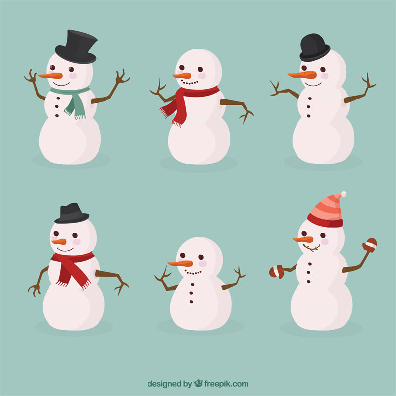 Bonhomme de neige d'hiver, saison de Noël, éléments dessinés à la main - Téléchargement gratuit au format PNG/PSD/JPG