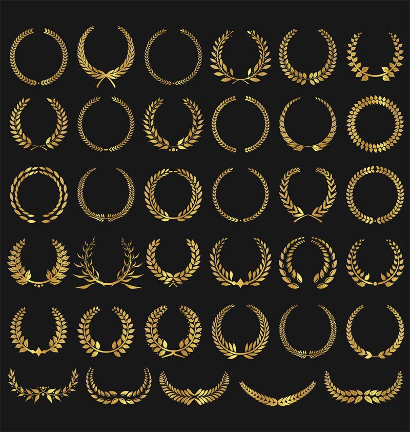Collection de dessins vectoriels de branches et de couronnes à télécharger gratuitement - Illustration Décor PNG/PSD/JPG