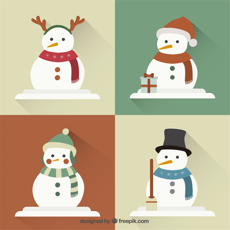 Bonhomme de neige d'hiver, saison de Noël, éléments dessinés à la main - Téléchargement gratuit au format PNG/PSD/JPG