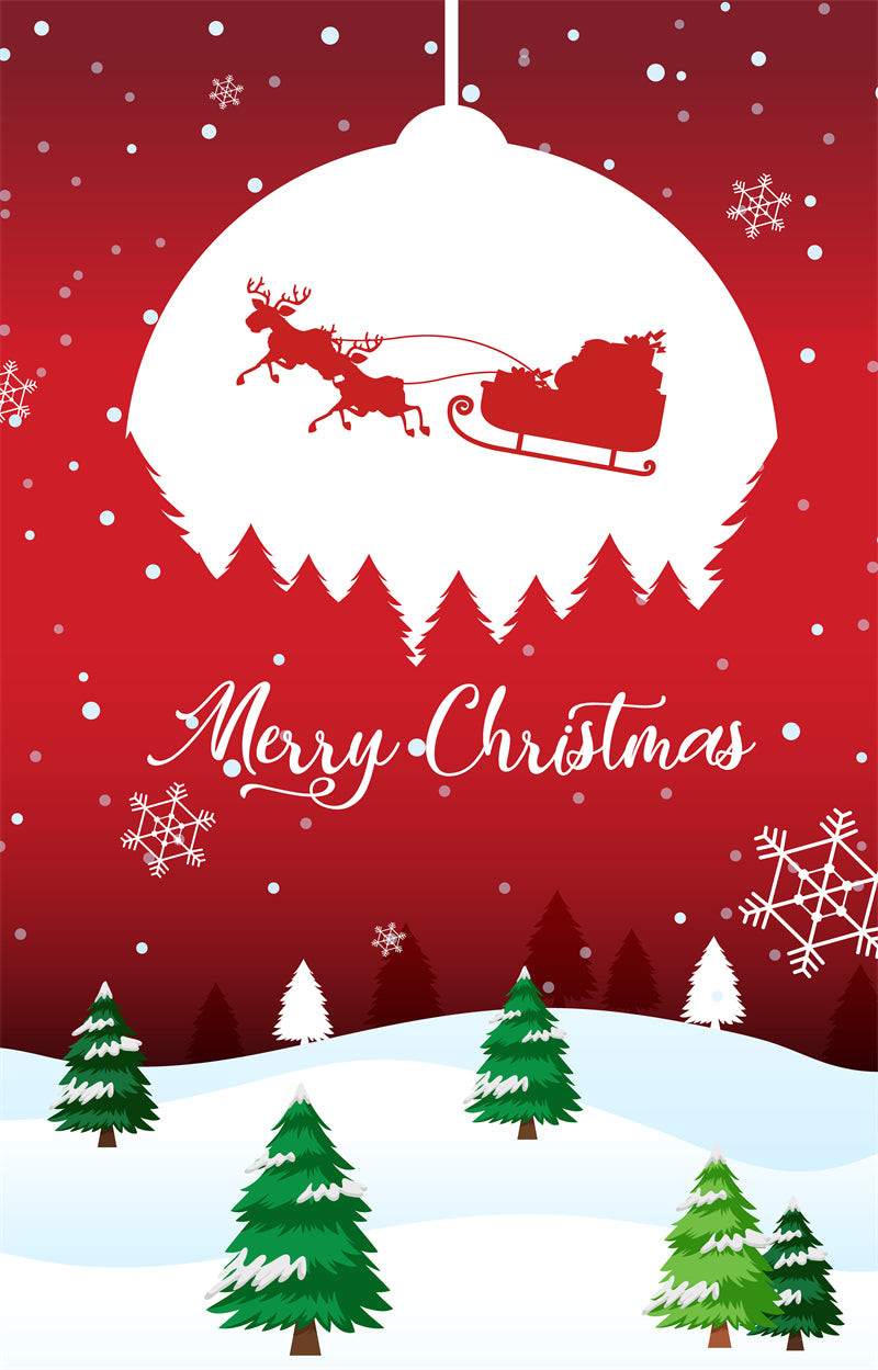 Santa Sleigh &Reindeer - Christmas Season Elements - Elk Pattern -  Png/PSD/JPG/ Free Download