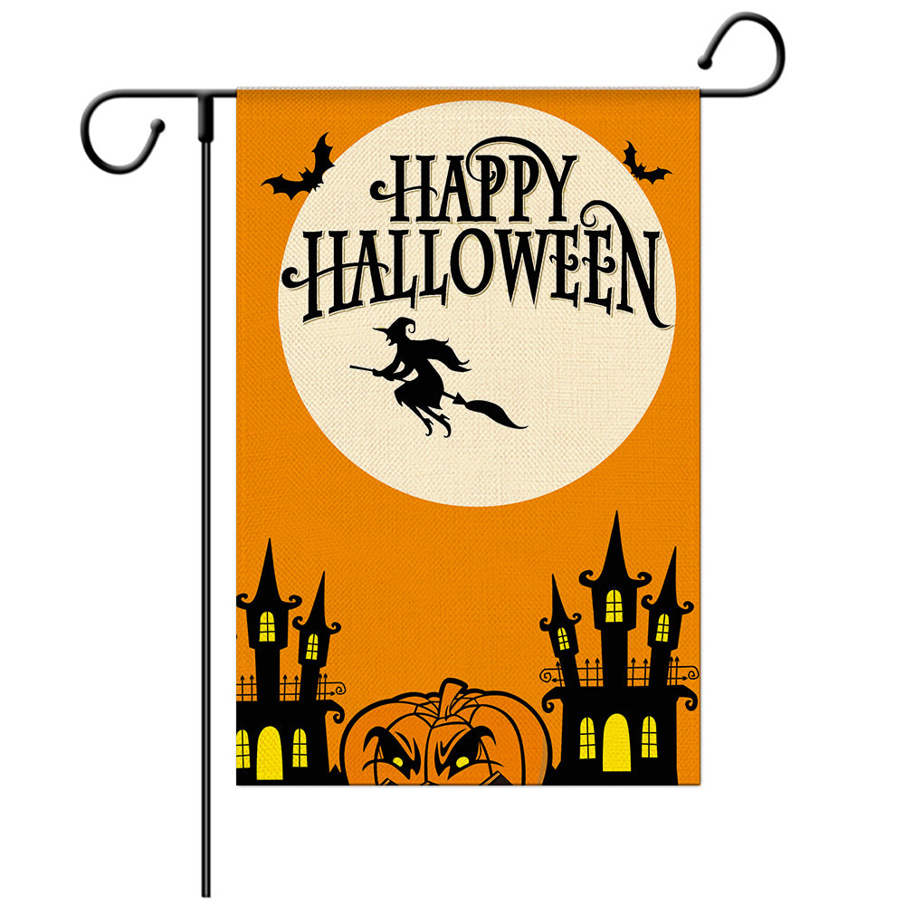 Drapeau de bienvenue de Pâques - Drapeau de jardin lapin - Modèles de drapeaux de jardin - Illustration