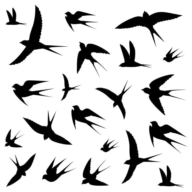 Flying Bird Silhouette Collection -Background Elements Png/PSD/JPG/ Free Download