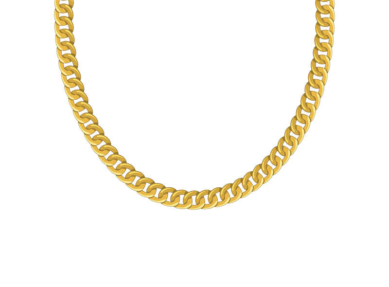 Gold Chain Illustration - Necklace - Vector Image Download   
