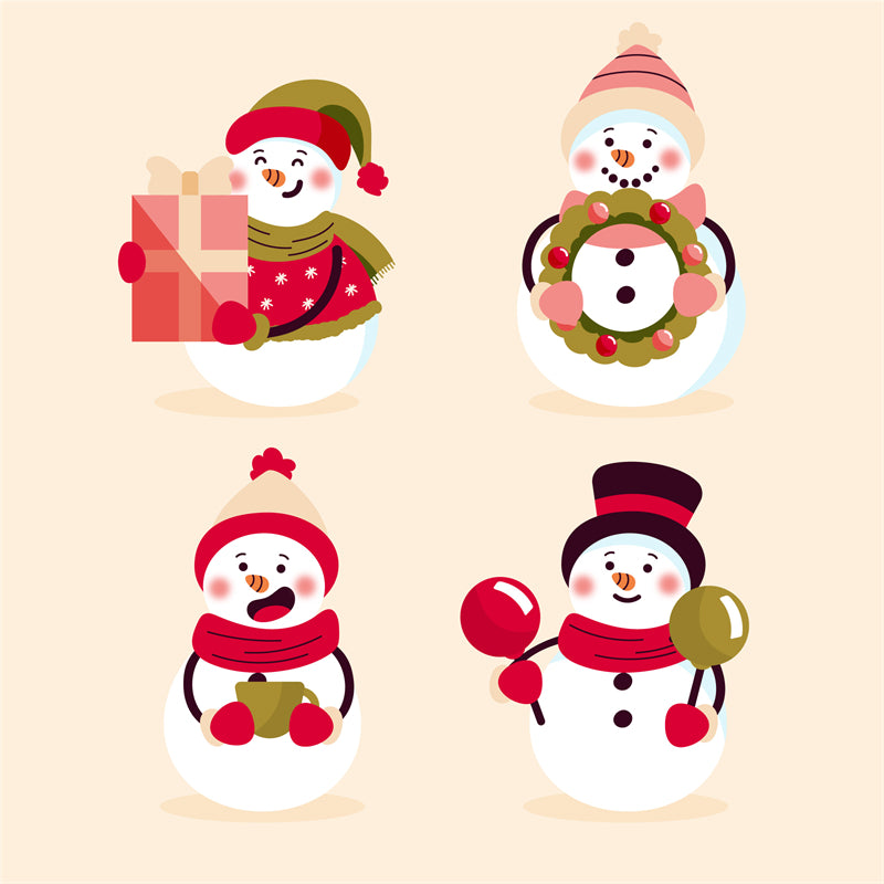 Bonhomme de neige d'hiver, saison de Noël, éléments dessinés à la main - Téléchargement gratuit au format PNG/PSD/JPG