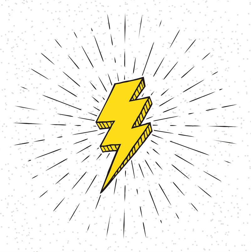 Éléments de foudre dessinés à la main - Téléchargement de conception de logo d'illustration -