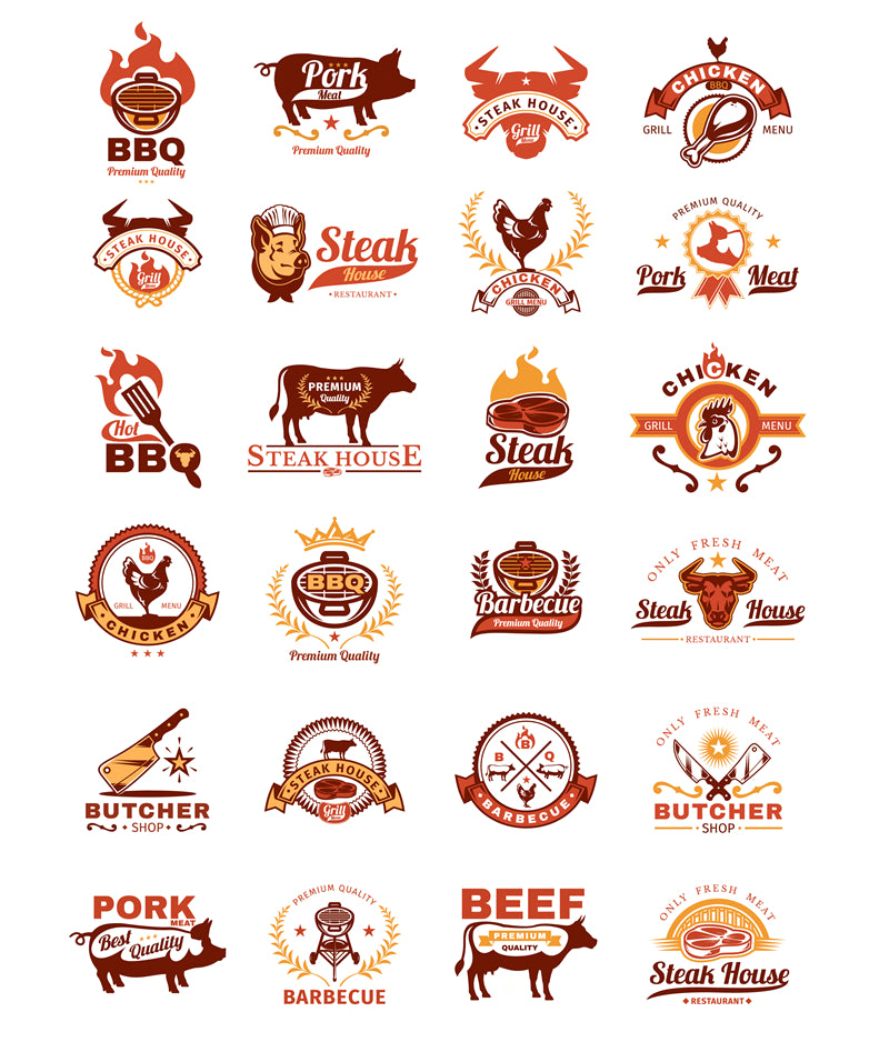 cooking -kitchen -elements -designs -logo mockups -chef 