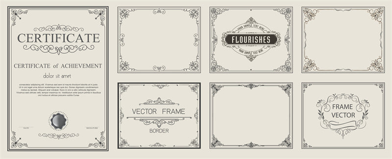 Frame Luxury Collection vintage victorian border frames Decorative handdraw - Png/PSD/JPG/ Free Download