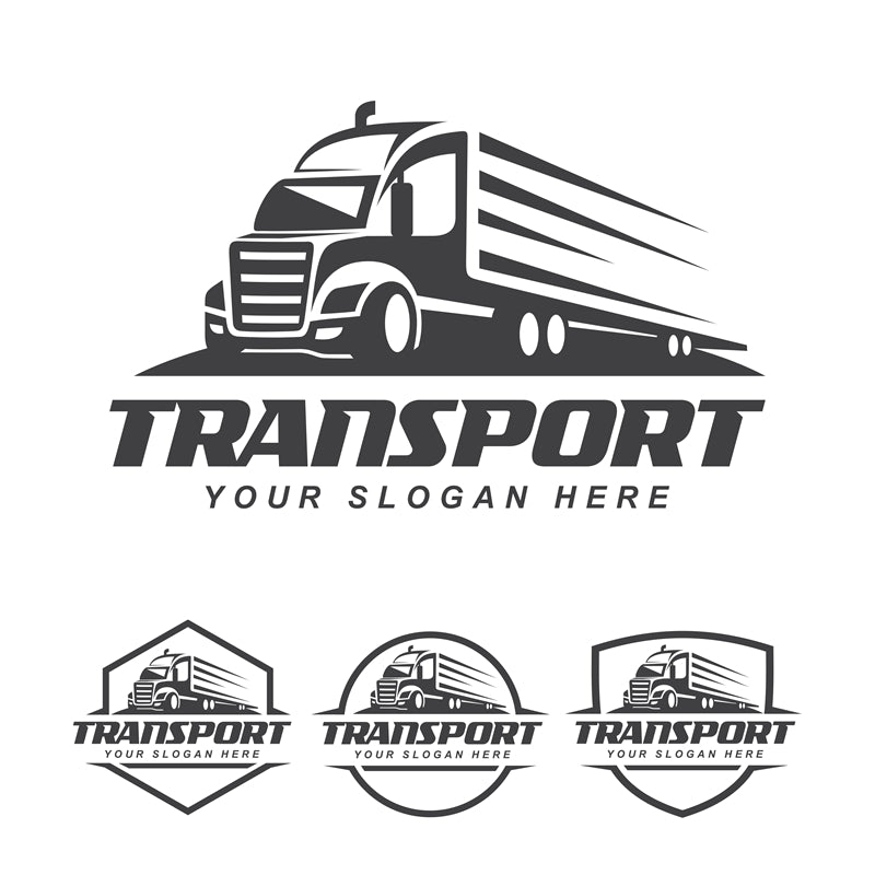 Éléments de transport et de livraison - Illustrations vectorielles - Logo, drapeau, publicité commerciale - Png