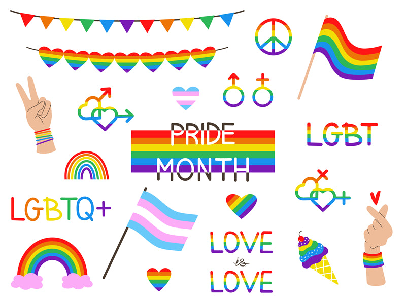 Éléments Queer - ILLUSTRATION DE LA COLLECTION LGBT PRIDE TÉLÉCHARGEMENT GRATUIT