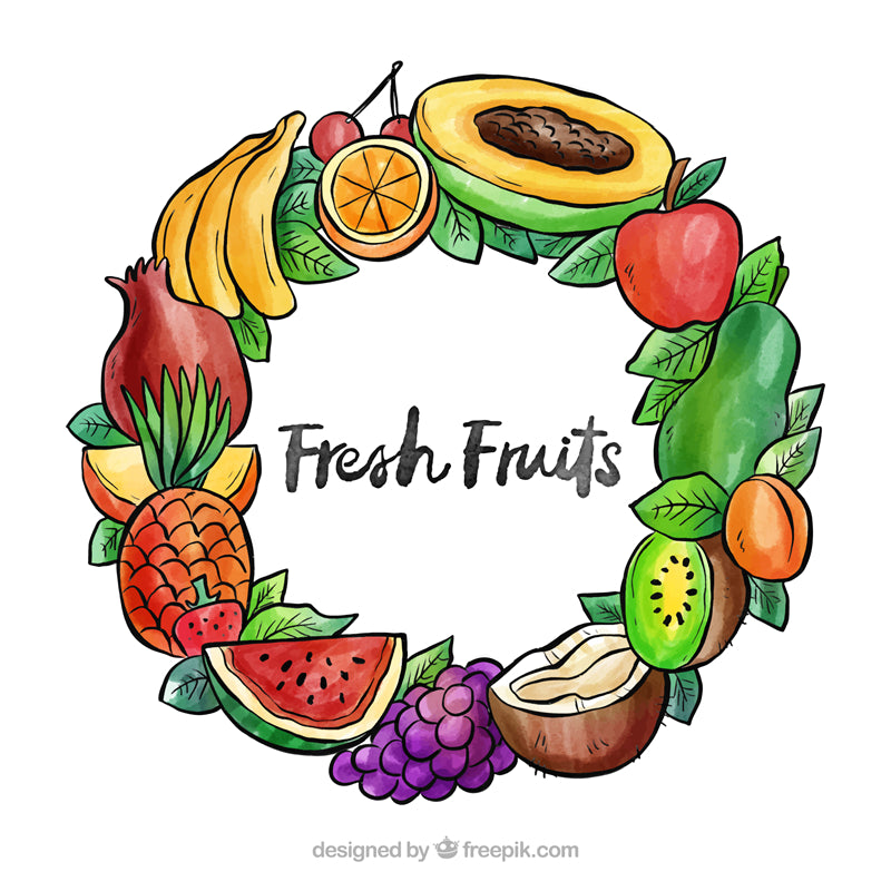 Illustration de fruits dessinés à la main. Icône de clip - Pomme/Pêche/Kiwi/Raisin/Citron/Ananas/Cerise/Banane/Pastèque/Fraise - Éléments vectoriels EPS/AI/PSD PNG/JPG TÉLÉCHARGEMENT GRATUIT