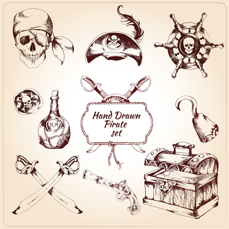 Pirate Logo Mockups - viking boat -son of vikings logo vector