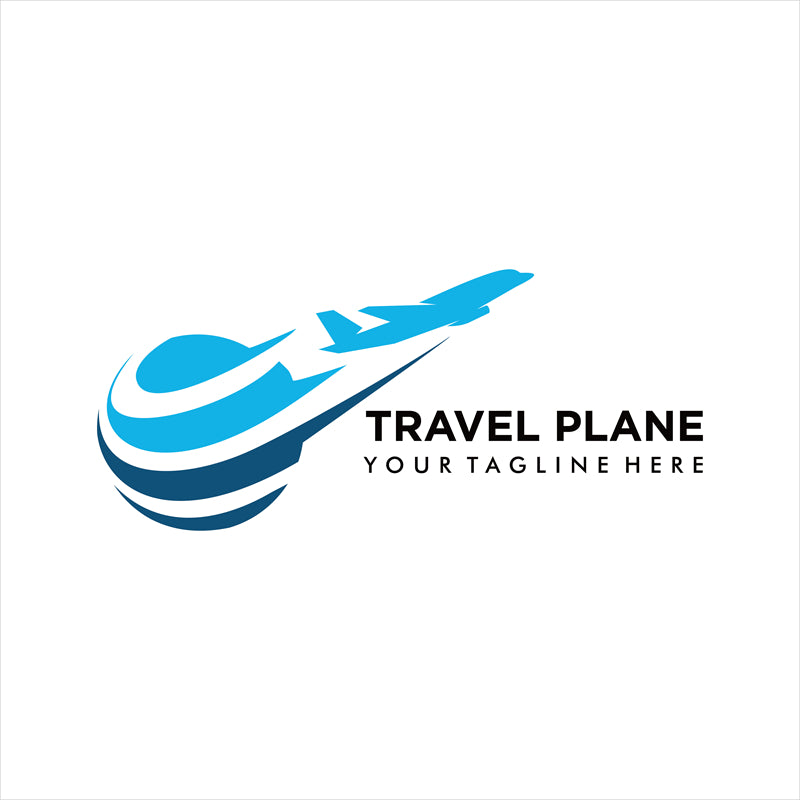Airplane -logo mockups -badge -design IMAGE VECTOR 
