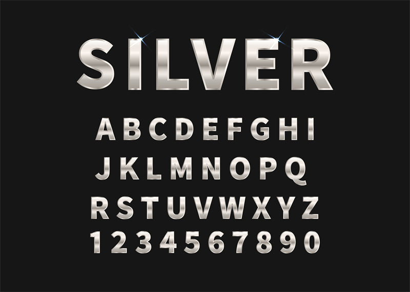 Silver ABC - Police Silver - Alphabet de luxe