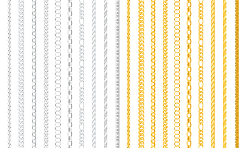 Gold Chain Illustration - Necklace - Vector Image Download   