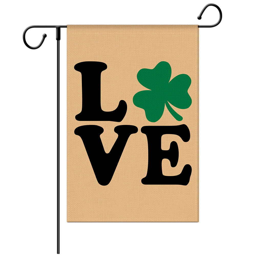 St Patrick's Day Welcome Flag -  Garden Flag - Yard Flag Designs - Illustration