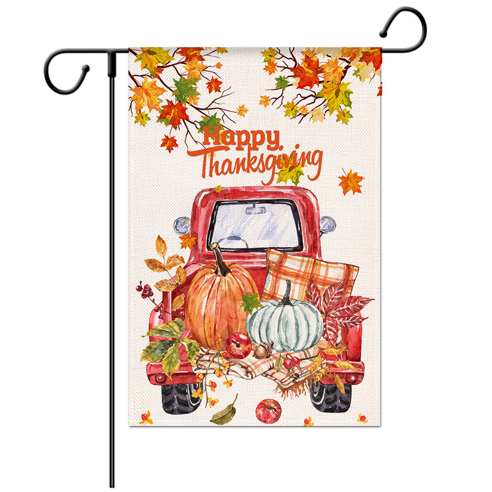 Spring Welcome Flag -Seasonal Garden Flag - Yard Flag Designs - Illustration