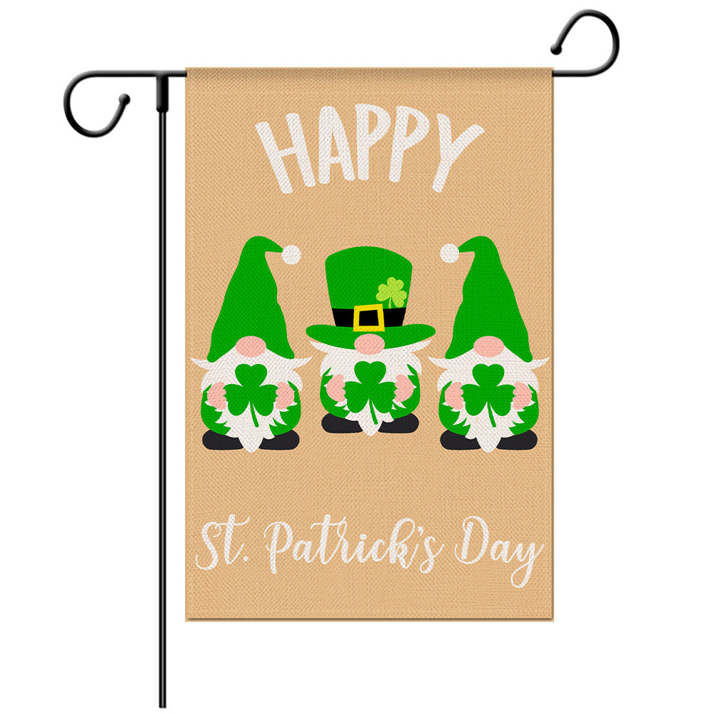 St Patrick's Day Welcome Flag -  Garden Flag - Yard Flag Designs - Illustration
