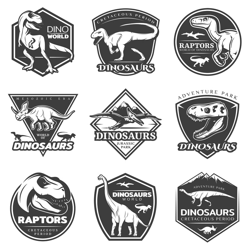 Éléments de logo Dinosaures - Maquettes, badges et icônes gratuits