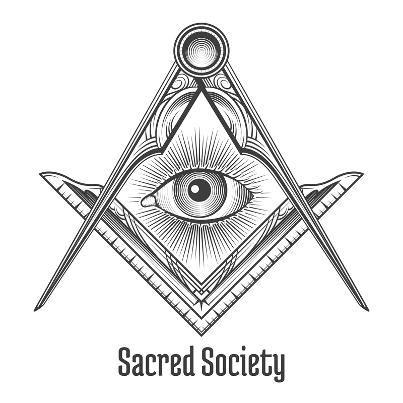 Pyramide des yeux omniscients – L'œil de Dieu – Illustration – Éléments de logo – Vecteur