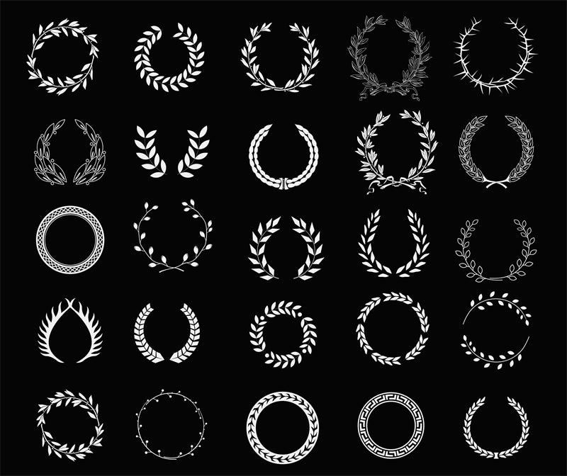 Collection de dessins vectoriels de branches et de couronnes à télécharger gratuitement - Illustration Décor PNG/PSD/JPG