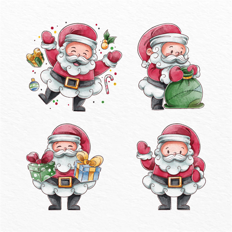 Éléments du Père Noël dessinés à la main - Vecteur - Illustration - Téléchargement gratuit - Dessin animé