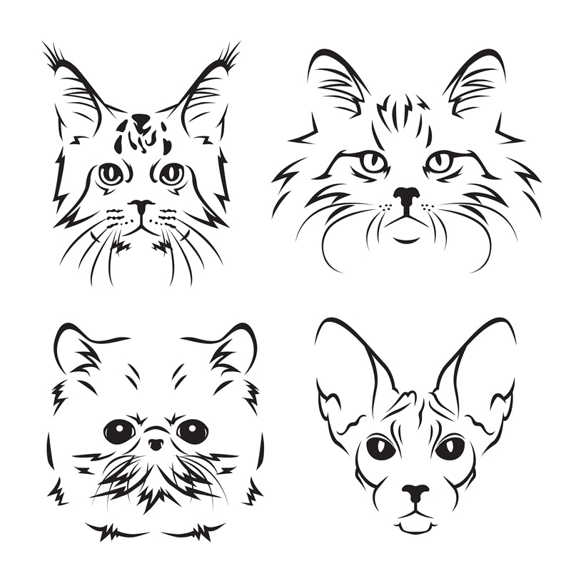 Cat Element Logo Vector design free 