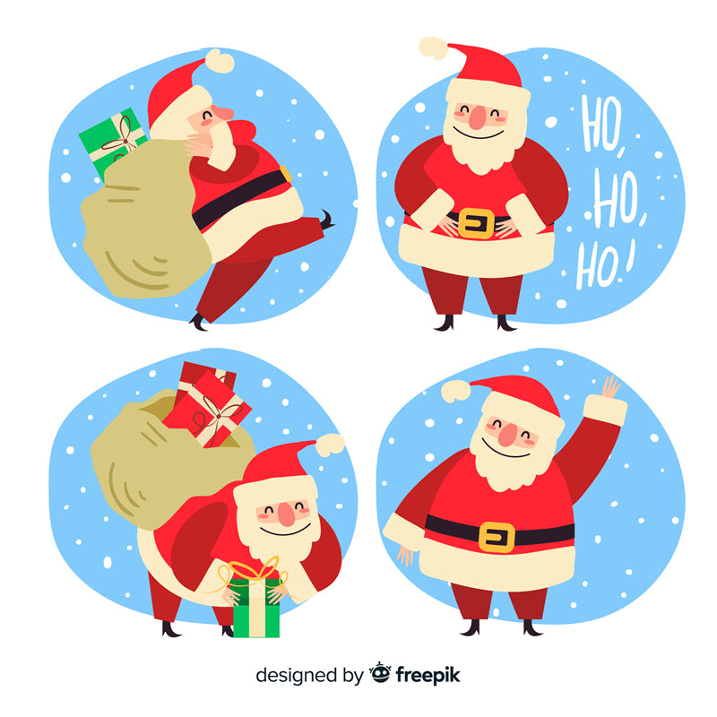 Éléments du Père Noël dessinés à la main - Vecteur - Illustration - Téléchargement gratuit - Dessin animé