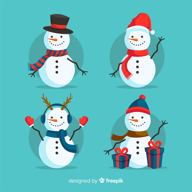 Bonhomme de neige d'hiver, saison de Noël, éléments dessinés à la main - Téléchargement gratuit au format PNG/PSD/JPG