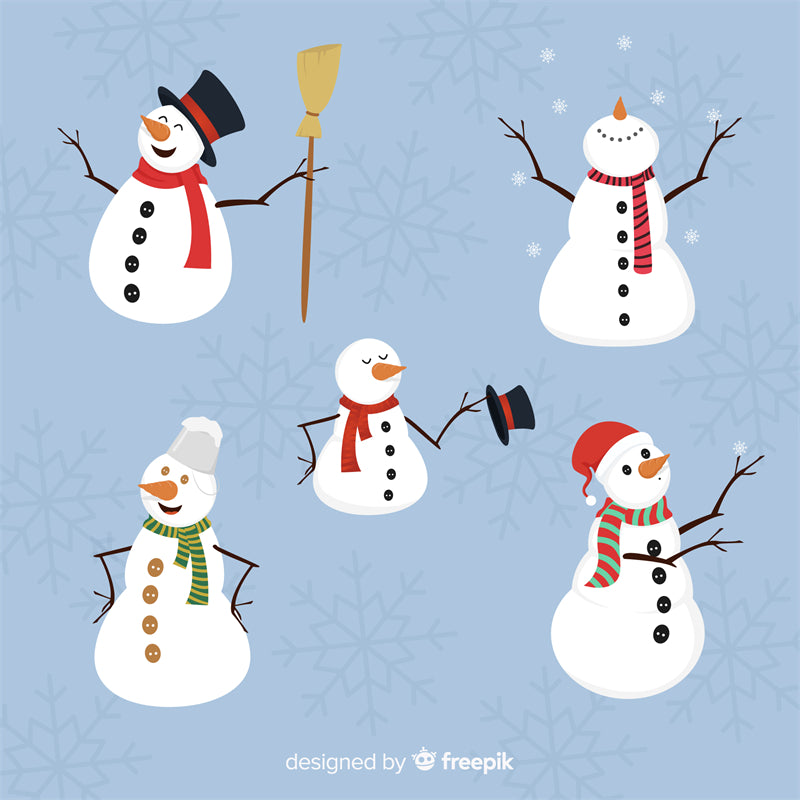 Bonhomme de neige d'hiver, saison de Noël, éléments dessinés à la main - Téléchargement gratuit au format PNG/PSD/JPG