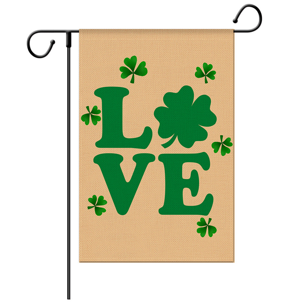St Patrick's Day Welcome Flag -  Garden Flag - Yard Flag Designs - Illustration
