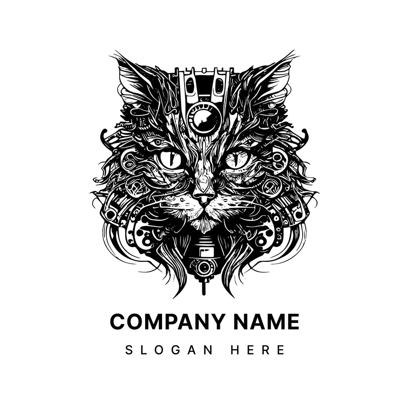 Conception de logo vectoriel d'élément de chat gratuite
