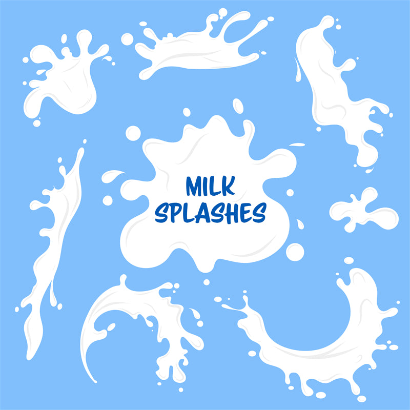Handdraw Milk Elements - Cow Milk -Milk Bottle - Milk Logo - Design  -Iluustration