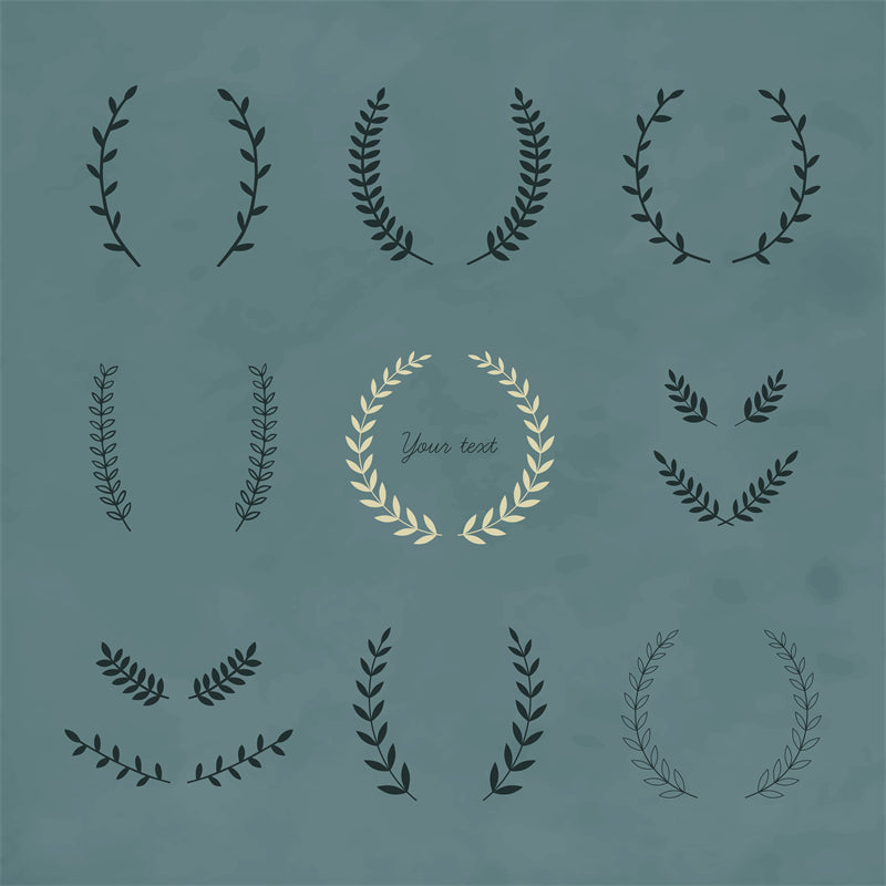 Branche et couronne dessinées à la main, téléchargement gratuit - Illustration Décor PNG/PSD/JPG