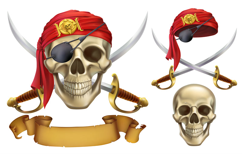 Maquettes de logos de pirates - Bateau viking - Logo vectoriel du fils des vikings