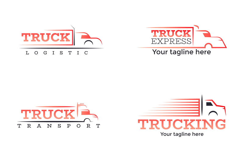 Éléments de transport et de livraison - Illustrations vectorielles - Logo, drapeau, publicité commerciale - Png
