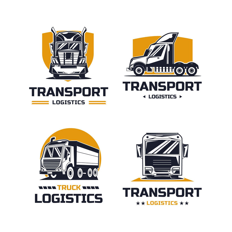 Éléments de transport et de livraison - Illustrations vectorielles - Logo, drapeau, publicité commerciale - Png