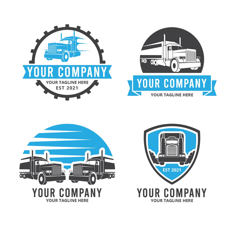 Éléments de transport et de livraison - Illustrations vectorielles - Logo, drapeau, publicité commerciale - Png