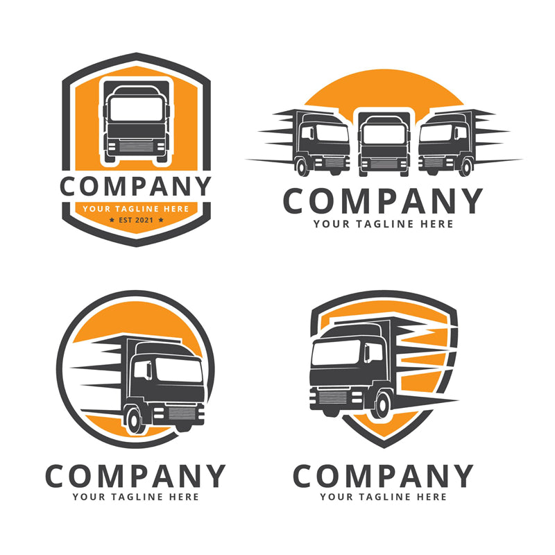 Éléments de transport et de livraison - Illustrations vectorielles - Logo, drapeau, publicité commerciale - Png