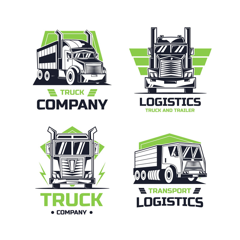 Éléments de transport et de livraison - Illustrations vectorielles - Logo, drapeau, publicité commerciale - Png
