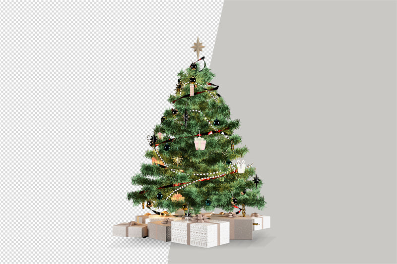 Handdraw Christmas Tree Illustration - Vector  - Png/PSD/JPG/ Free Download