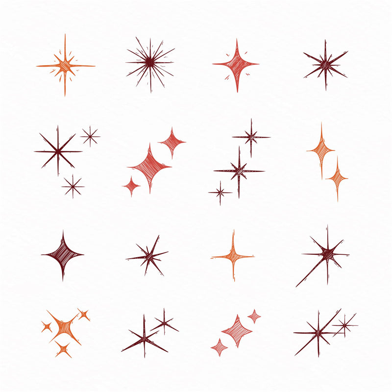 Éléments d'étoiles - Vintage - Vecteur - Ornements d'étoiles - Décoration