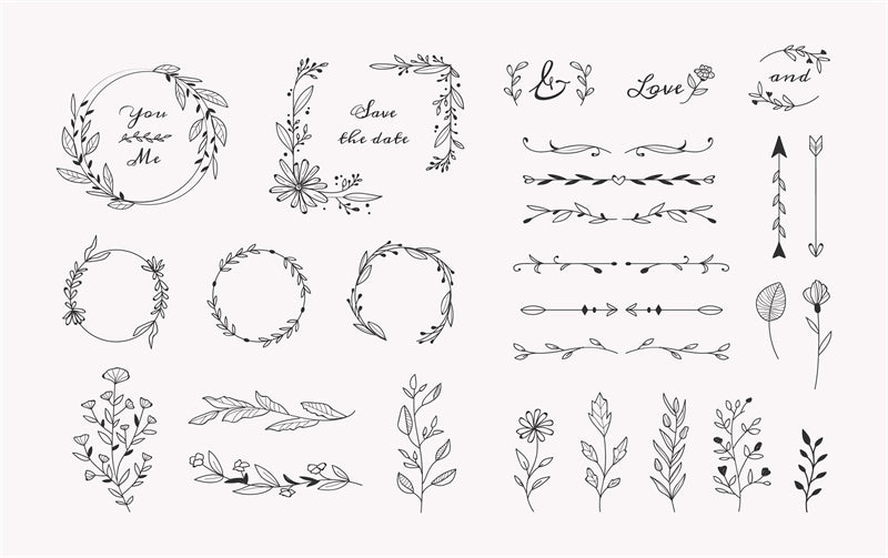 Éléments de branche - Illustration vectorielle - Plante ornementale - Maquettes de logo de branche à télécharger gratuitement