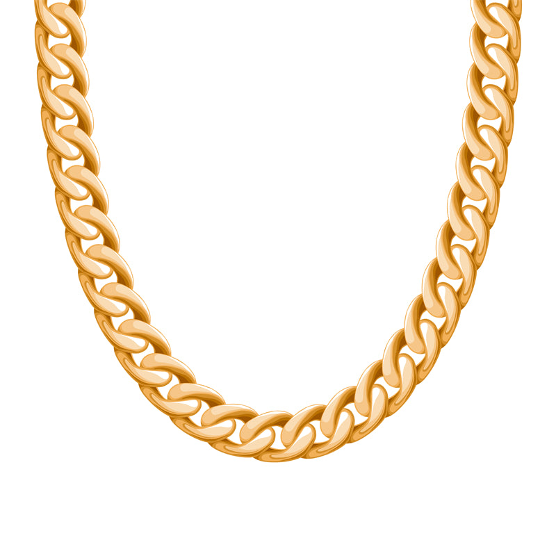 Gold Chain Illustration - Necklace - Vector Image Download